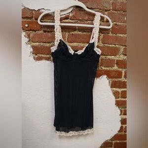 ABS fishnet nighty mini dress cup small slip dress